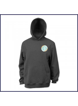 Hooded Pullover Sweatshirt with School Logo