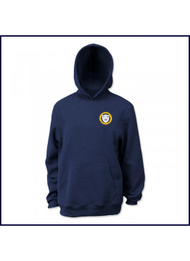 Hooded Pullover Sweatshirt with School Logo