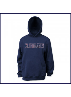 Hooded Pullover Sweatshirt with Large Fiberlok Logo Across Chest