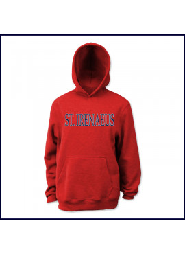 Hooded Pullover Sweatshirt with Large Fiberlok Logo Across Chest