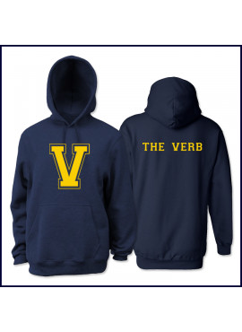 Alumni Hooded Sweatshirt: V Logo Front & The Verb Logo Back