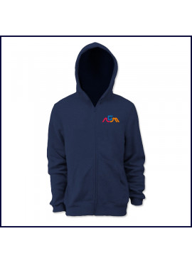Zip Front Hooded Sweatshirt with AGM Logo