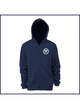 Zip Front Hooded Sweatshirt with School Logo