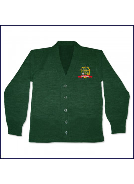 Cardigan Sweater with Embroidered Logo
