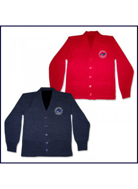 Cardigan Sweater with Embroidered Logo