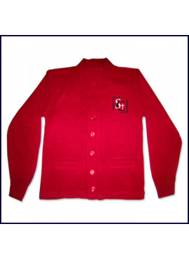 Cardigan Sweater with 'SC' Embroidered Logo