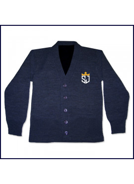 Cardigan Sweater with SJ Crown Embroidered Logo