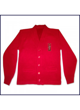Cardigan Sweater with Embroidered Logo