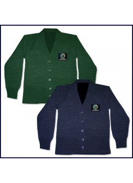 Cardigan Sweater with Embroidered Logo