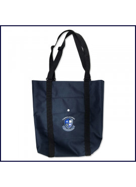 Navy Tote Bag with Adjustable Strap & School Logo