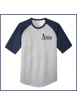 Baseball PE T-Shirt with St. Anne Crown Logo