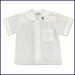 Round Collar Blouse: Short Sleeve with Embroidered SJ Crown on Collar