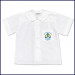Round Collar Blouse: Short Sleeve with School Logo on Pocket