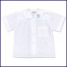 Round Collar Blouse: Short Sleeve with School Logo on Collar