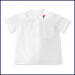 Round Collar Blouse: Short Sleeve with Torch Logo on Collar