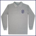 Classic Mesh Polo Shirt: Long Sleeve with St. Anne Embroidered Crest Logo