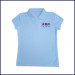 Blue Girls Mesh Polo Shirt: Short Sleeve with SBS Saints Embroidered Logo