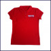 Red Girls Mesh Polo Shirt: Short Sleeve with SBS Saints Embroidered Logo
