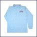 Blue Classic Mesh Polo Shirt: Long Sleeve with SBS Saints Embroidered Logo