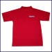 Red Classic Mesh Polo Shirt: Short Sleeve with SBS Saints Embroidered Logo