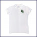 White Girls Mesh Polo Shirt: Short Sleeve with School Logo