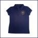 Navy Girls Mesh Polo Shirt: Short Sleeve with Embroidered Logo