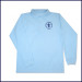 Light Blue Classic Mesh Polo Shirt: Long Sleeve with Embroidered Logo