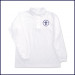 White Mesh Polo Shirt: Long Sleeve with Embroidered Logo