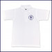 White Classic Mesh Polo Shirt: Short Sleeve with Embroidered Logo