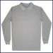 Grey Classic Mesh Polo Shirt: Long Sleeve