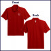 Red Classic Performance Polo Shirt: Short Sleeve with Embroidered OLu Shield & Cross