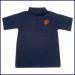 Navy Unisex Mesh Polo Shirt with Embroidered Logo