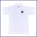 White Unisex Mesh Polo Shirt with Embroidered Logo