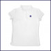 White Girls Mesh Polo Shirt: Short Sleeve with Embroidered Crown Logo
