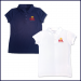 Girls Mesh Polo Shirt: Short Sleeve with Heat Transfer Logo