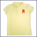 Yellow Girls Mesh Polo Shirt: Short Sleeve with Embroidered Logo
