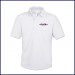 White Performance Polo Shirt: Short Sleeve with Embroidered Logo