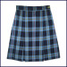 Plaid 2-Pleat Skirt: Longer Length
