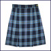 Plaid 2-Pleat Skirt