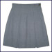 Heather Grey 2-Pleat Skirt