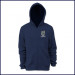 Zip Front Hooded Sweatshirt with Embroidered Logo