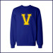 Crew Neck Sweatshirt with Large V Logo