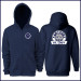 Zip Front Hooded Sweatshirt with School Logo on Front & Large Panther Logo on Back