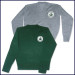 V-Neck Pullover Sweater with Sacred Heart Emblem
