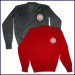 V-Neck Pullover Sweaters with School Emblem