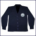 Cardigan Sweater with Formal Emblem