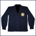 Cardigan Sweater with School Emblem