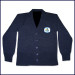 Cardigan Sweater with School Emblem