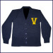 Cardigan Sweater with Tackle Twill V Logo