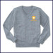 V-Neck Pullover Sweater with Embroidered Logo